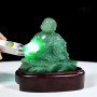 TƯỢNG CHÚ TIỂU THẠCH ANH XANH 14CM