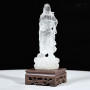 TƯỢNG QUAN CÔNG THẠCH ANH TRẮNG 17CM