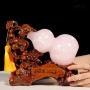 QUÀ TẶNG PHONG THỦY - HỒ LÔ NGỌC ONYX HỒNG KÈM ĐẾ