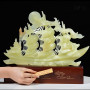 THUYỀN BUỒM - THUẬN BUỒM XUÔI GIÓ NGỌC ONYX XANH 40CM (MẪU 6)