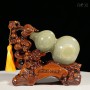 QUÀ TẶNG PHONG THỦY - HỒ LÔ NGỌC ONYX XANH KÈM ĐẾ (2)