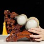 QUÀ TẶNG PHONG THỦY - HỒ LÔ NGỌC ONYX XANH KÈM ĐẾ (3)
