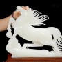 TƯỢNG NGỰA ĐÁ PHONG THỦY NGỌC ONYX TRẮNG 6,6KG -  43CM