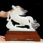 TƯỢNG NGỰA ĐÁ PHONG THỦY NGỌC ONYX TRẮNG 6,6KG -  43CM
