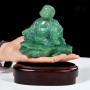 TƯỢNG CHÚ TIỂU THẠCH ANH XANH 14CM