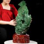 TÁC PHẨM CÁ CHÉP HOA SEN THẠCH ANH XANH