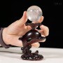 QUẢ CẦU THẠCH ANH TRẮNG SIZE NHỎ (4,5CM) + ĐẾ CÁ HEO